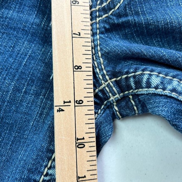 Silver Suki Jeans Womens 32 Raw Hem Blue Stretch Denim * - Picture 10 of 11